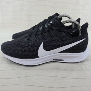 Nike Womens Zoom Pegasus 36 Black White Running Sneakers Shoes AQ2209-004 Sz 7.5